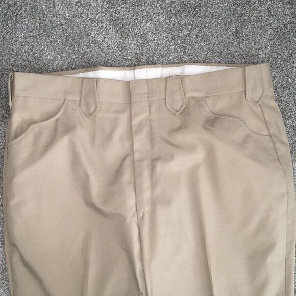 Mens beige hee haw western Pearl snap rancher trousers work pants 39 x 33 cowboy - Picture 3 of 5